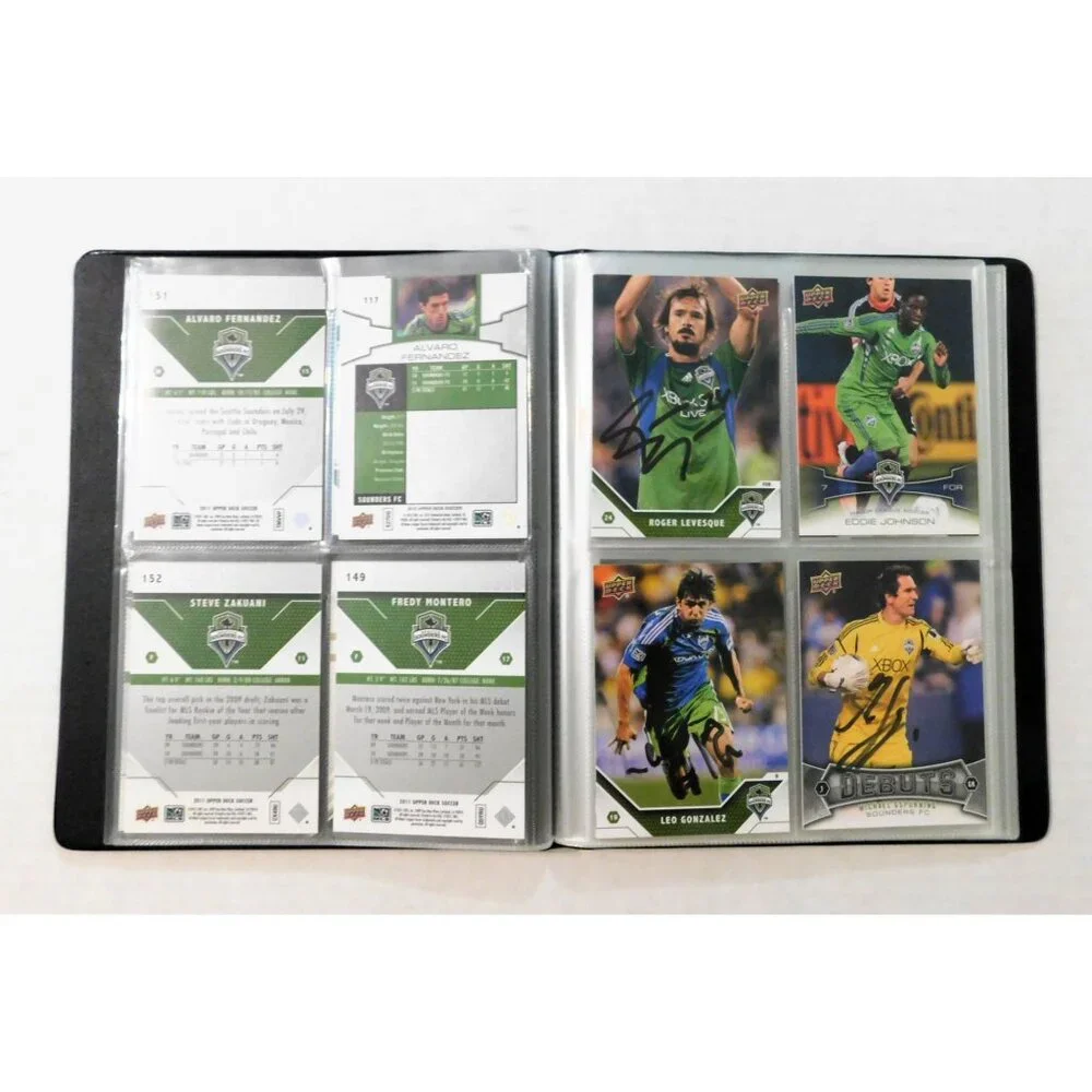 Seattle Sounders FC Soccer Team Card Binder 20 Cards 14 Signed